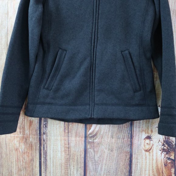 The North Face Sweater Womens Medium Dark Gray Fleece Jacket Coat Heavyweight - Picture 5 of 10